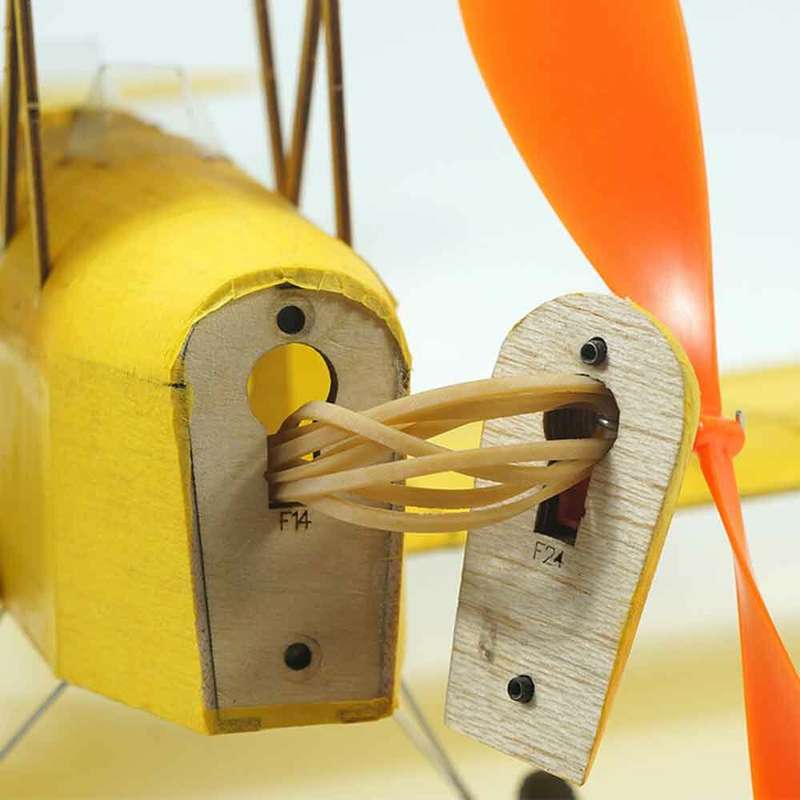 Dancing Wings Hobby VA08 Rubber Powered 600mm Wingspan De Havilland DH.82 Tiger Moth Balsa Wood RC A