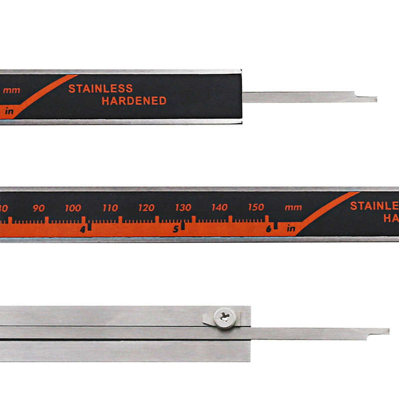 DANIU 150mm Stainless Steel LCD Screen Display Digital Caliper 6 Inch Fraction / MM / Inch High Prec