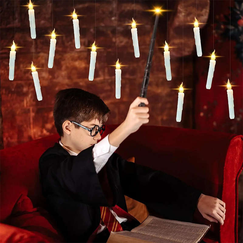 12 Pack Magic Candle Lights Halloween Birthday Party Decor Remote Control Candle Glossy With Magical