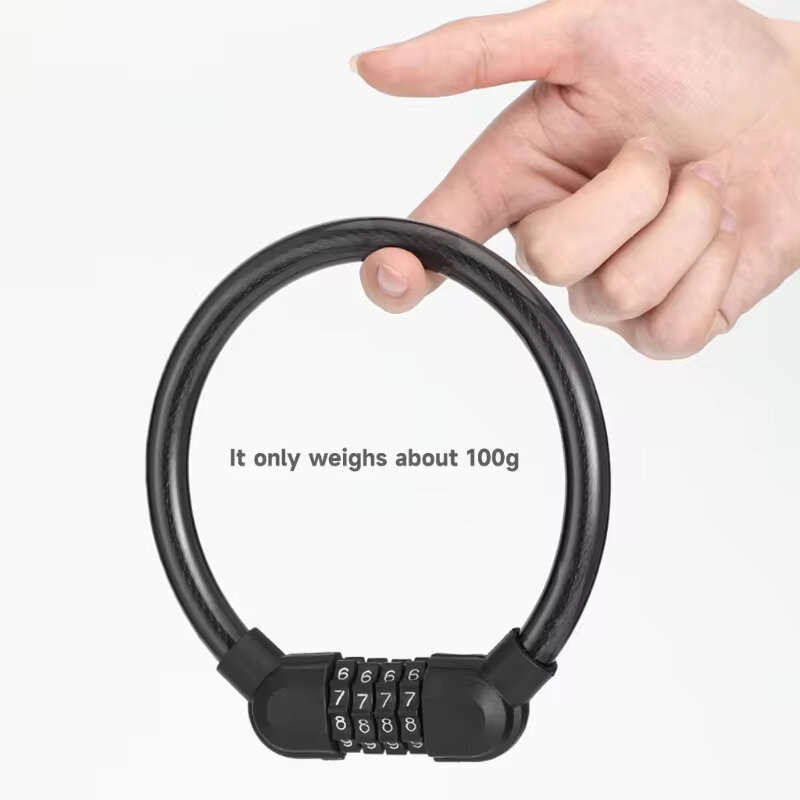 BENGGUO Bike Cable Lock 4-Digit Combination Password High Security Waterproof Bicycle Chain Lock for