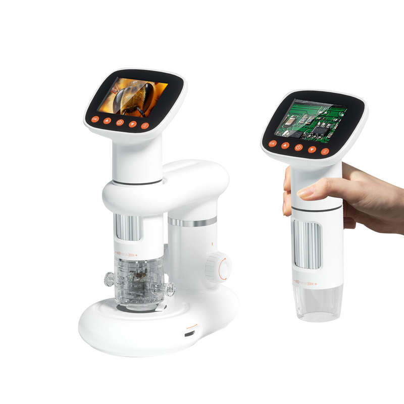 50X-1000X Magnification HD Digital Microscope with 2.0-inch Screen Adjustable LED Lights 5G+IR Lens