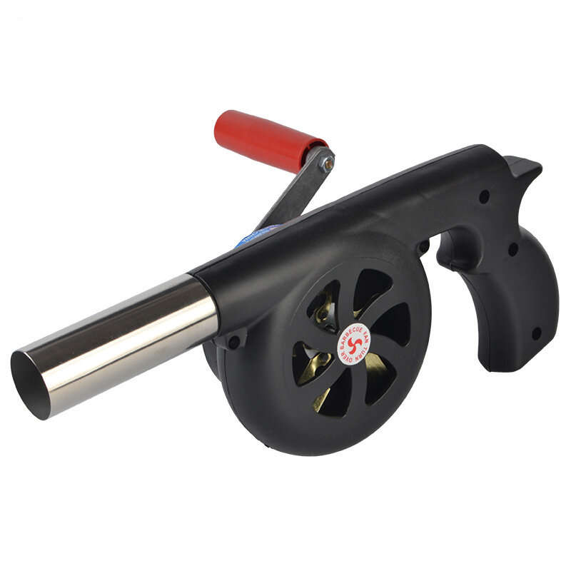 Outdoor Barbecue Fan Hand-cranked Air Blower Portable BBQ Grill Fire Bellows Tools Picnic Manual Bar