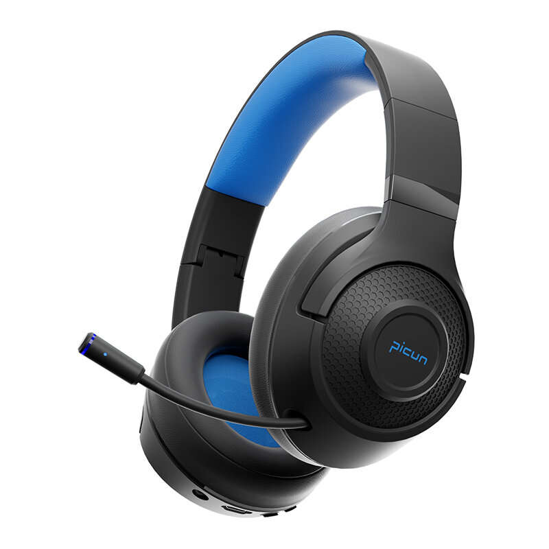 Picun BG-01 Wireless bluetooth 5.3 Headphone 40mm Dynamic 3D Subwoofer Low Latency Gaming Heaphone w
