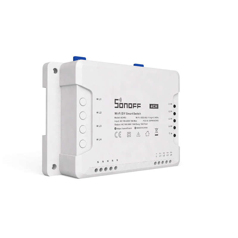 SONOFF 4CH R3 AC100-240V 50/60Hz 10A 2200W 4 Gang WiFi DIY Smart Switch Inching Self-Locking Interlo