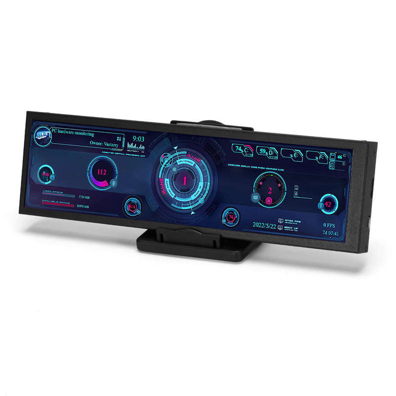 8.8 Inch Long Strip LCD Screen 1920*480P HD Driver Board Secondary Monitor AIDA64 Sub Display CPU GP