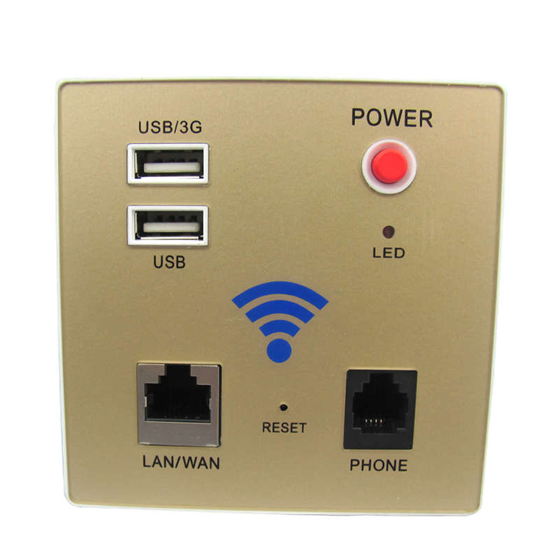 300Mbps Wifi Router Wall Embedded Wireless AP Repeater 2.4G Portable USB RJ11 Module Router USB Char
