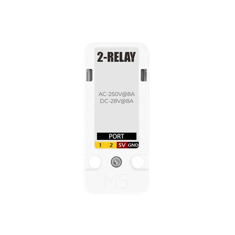 M5Stack 2 Channels SPST Relay for AC/DC Signal Switching Digital Equipment Power on and Off with LED