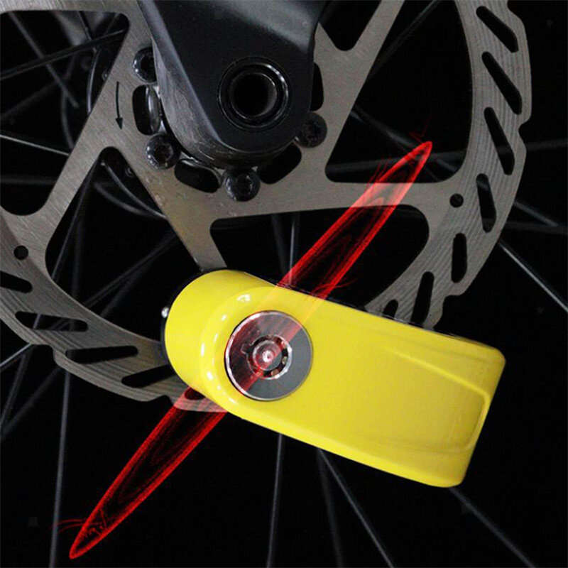 Bike Alarm Disc Brake Lock Security Anti-theft Type-C Rechargeable Large Capacity Battery Waterproof