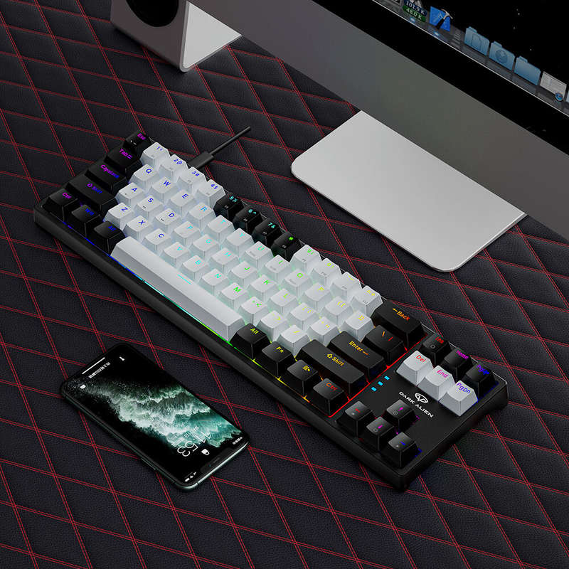 DarkAlien K710 Mechanical Gaming Keyboard 71 Keys Blue/Red Switch Hot Swappable RGB Backlit Detachab