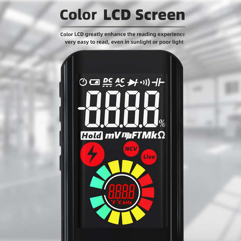BSIDE A10 Mini Smart Multimeter 3.2-inch Color Screen Digital 9999 Counts True RMS Multimeter Built-