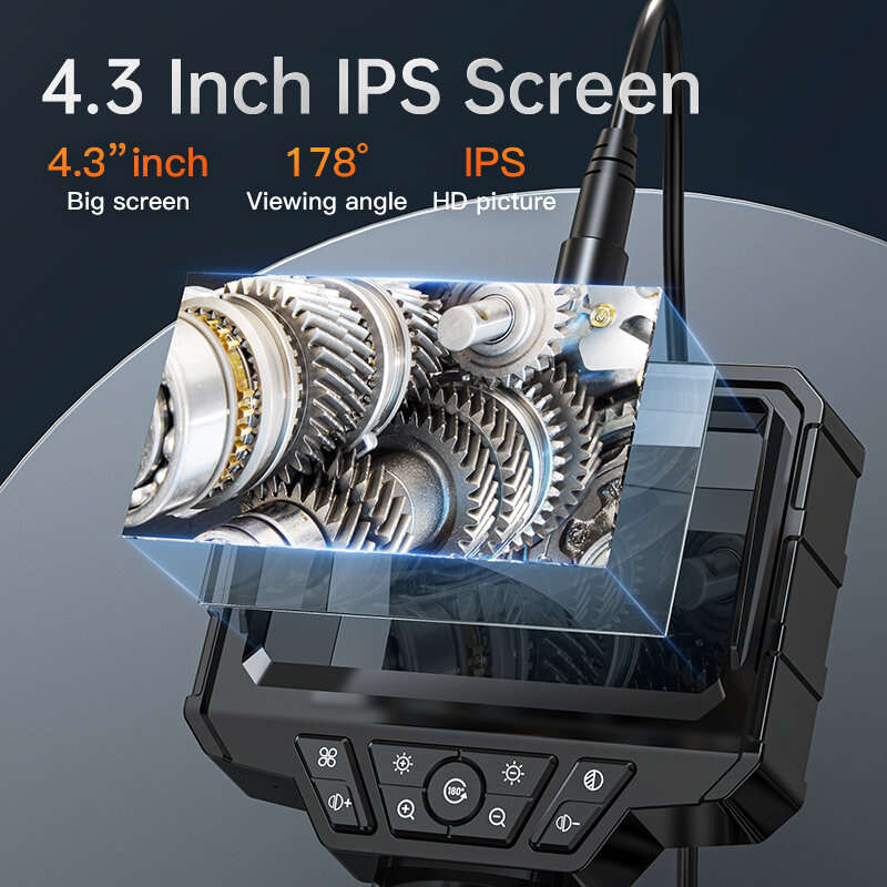 Inskam G40-M 1/5/10 Meter Industrial Endoscope with 1080P HD 8mm Lens 4.3 Inch IPS Screen 2000mAh Lo