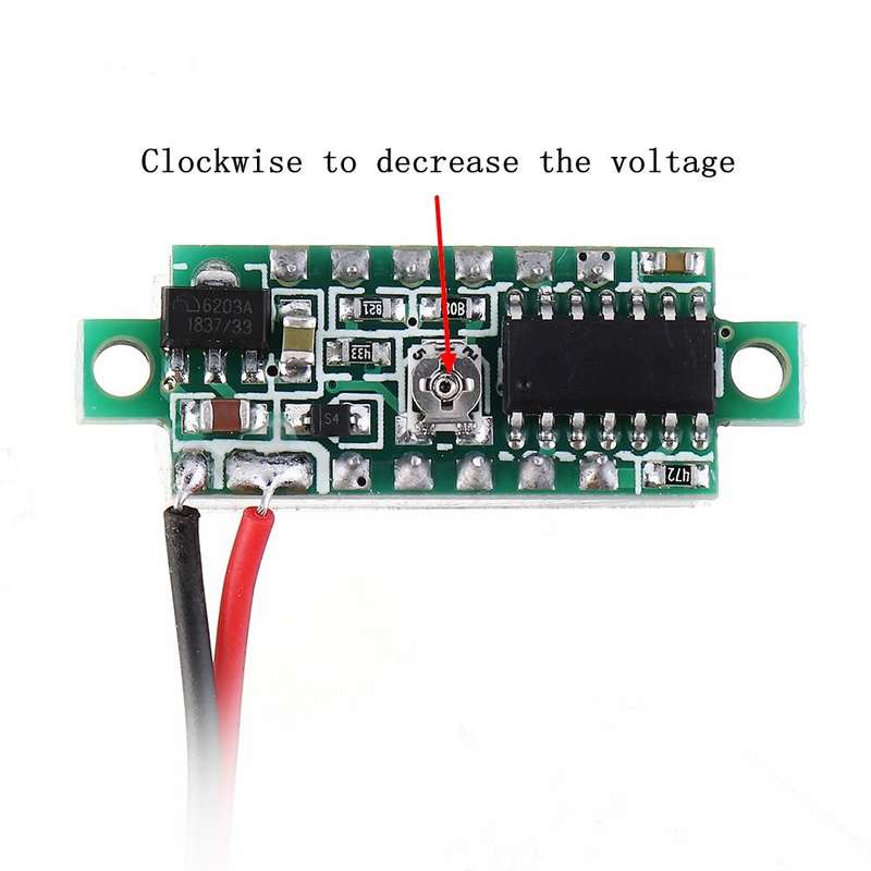 3Pcs Geekcreit 0.28 Inch Yellow LED 2.6V-30V Mini Digital Volt Meter Voltage Tester Two Line Voltmet