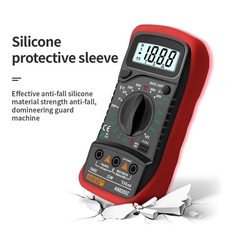 ANENG AN8205C Digital Multimeter AC/DC Ammeter Volt Ohm Tester Meter Multimetro With Thermocouple LC