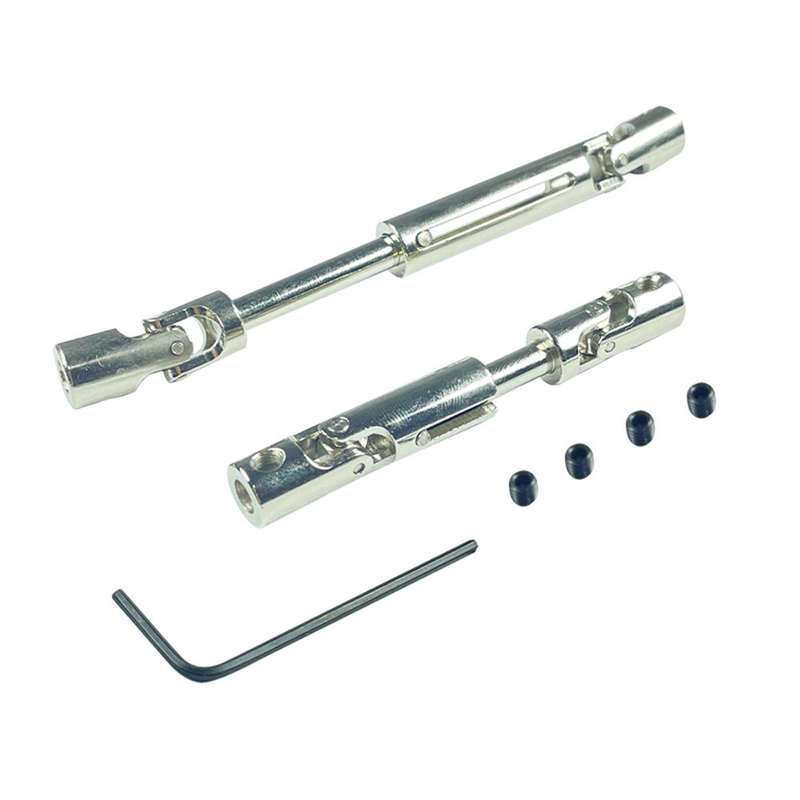 2PCS Upgraded Metal Drive Shafts 72-93mm Adjustable for LDR/C P06 1/12 RC Car Vehicles Models Spare