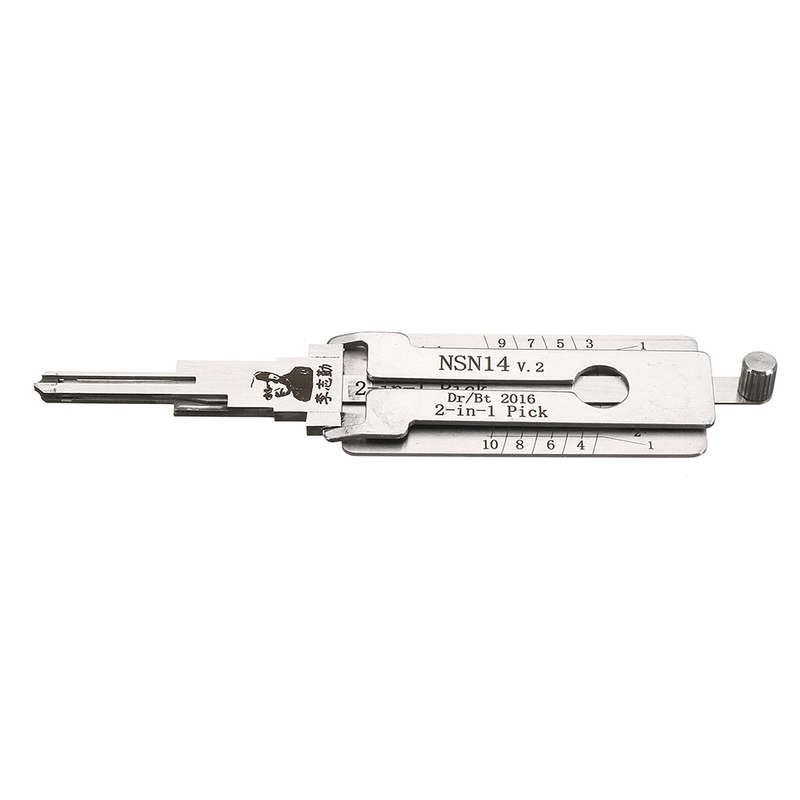 BSHAPPLUS NSN14 Dr/Bt 2 in 1 Car Door Lock Picks Decoder Unlock Tool Locksmith Tools