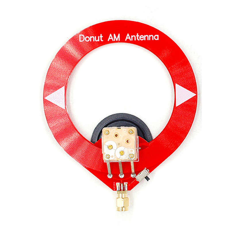 Donut AM Radio Antenna Red Mini Loop Antenna 500kHz-2000kHz Frequency Range Medium Wave Antenna