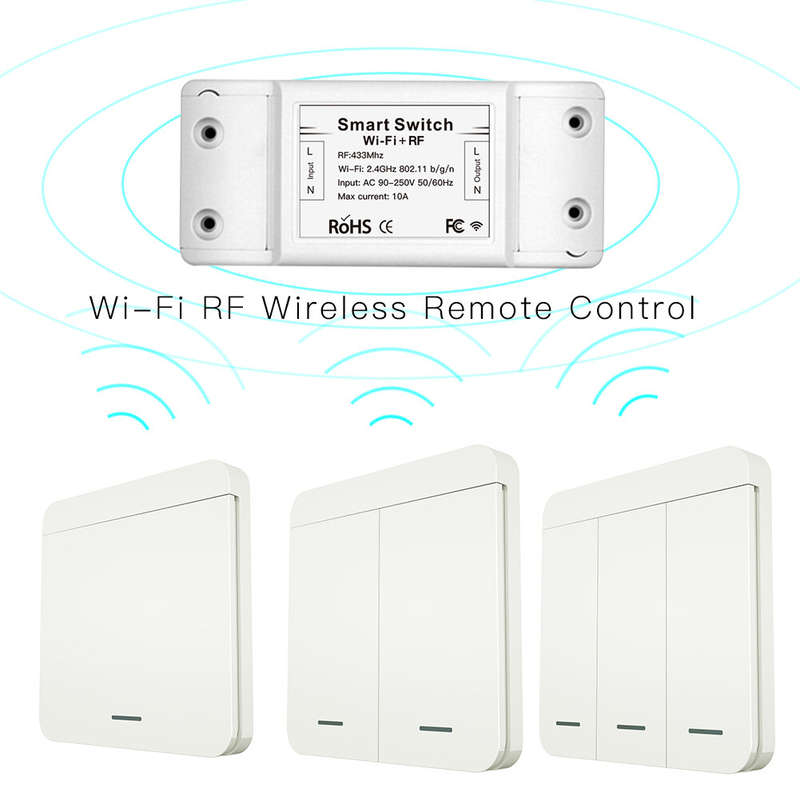 Mouehouse RF433 + WiFi DIY Smart Switch Module RF433 Remote Control for Smart Automation Smart Life/