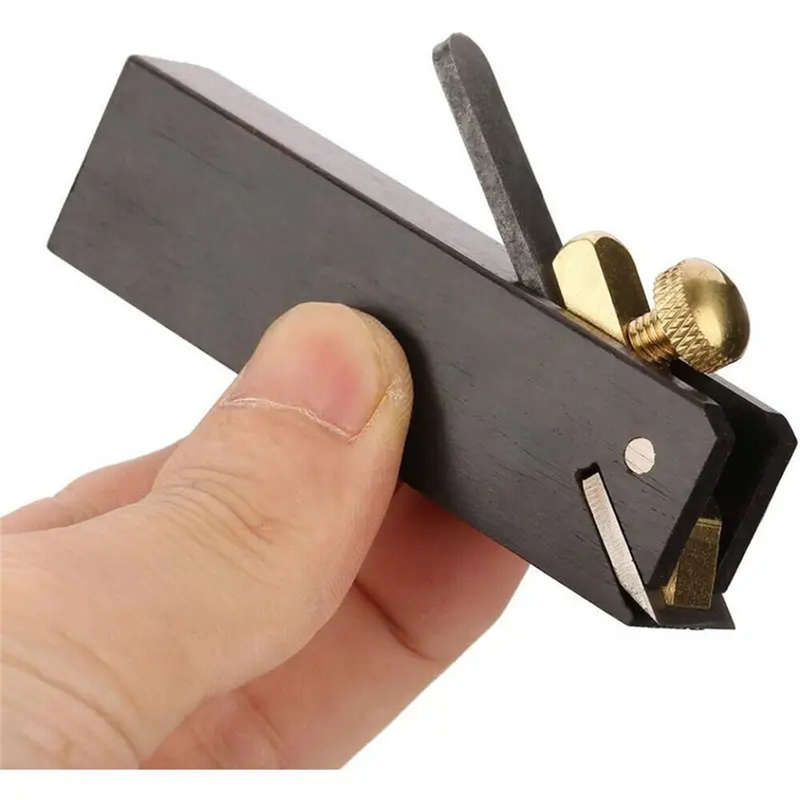 Mini Wood Planer Ebony Woodworking Hand Plane Mini DIY Cable Line Woodworking Plane Carpenter Wood C