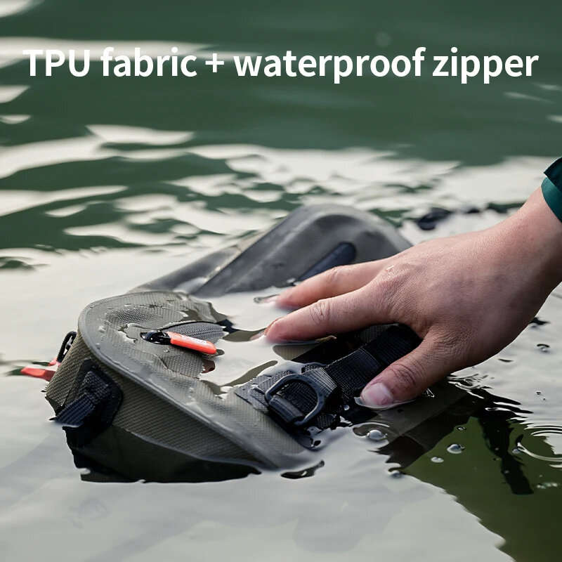 ZANLURE Large Capacity Fishing Tackle IPX6 Waterproof Bag Outdoor Waist Fanny Pack Crossbody Bag Lur