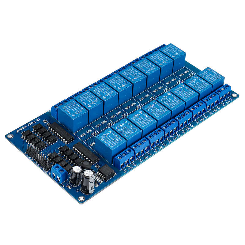 2Pcs 12V 16CH Channel Relay Module With Optocoupler For PIC AVR DSP ARM