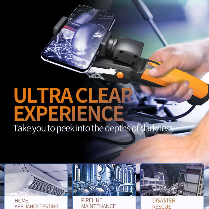 7.9mm Dual Lens Endoscope Camera 2 Million Pixels 1920x1080p Resolution IP67 Lens iOS Android Compat