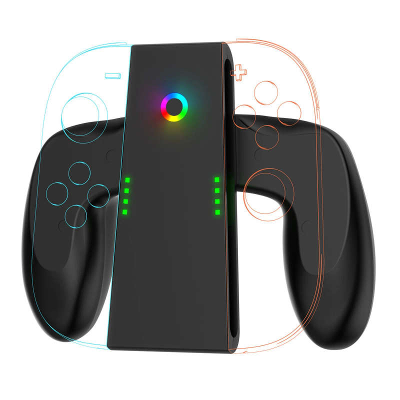 JYS JYS-NS2287 Switch2 Joy-Con Magnetic Charging Grip Type-C Fast Charging Dock for Dual Gamepad RGB