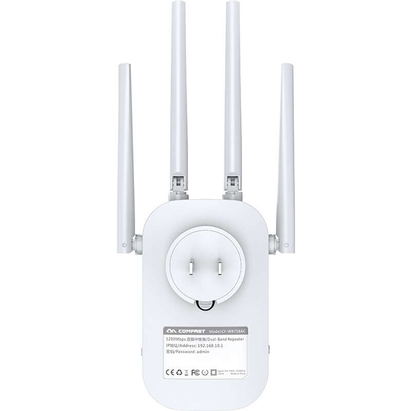 COMFAST CF-WR758AC 2.4G/5G Wireless WiFi Range Extender 1200Mbps Dual Band Repeater WiFi Booster wit