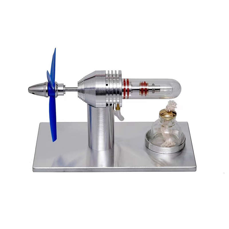 Stirling Engine Model with Fan Blades Physics Experiment Science Discovery Production Invention DIY