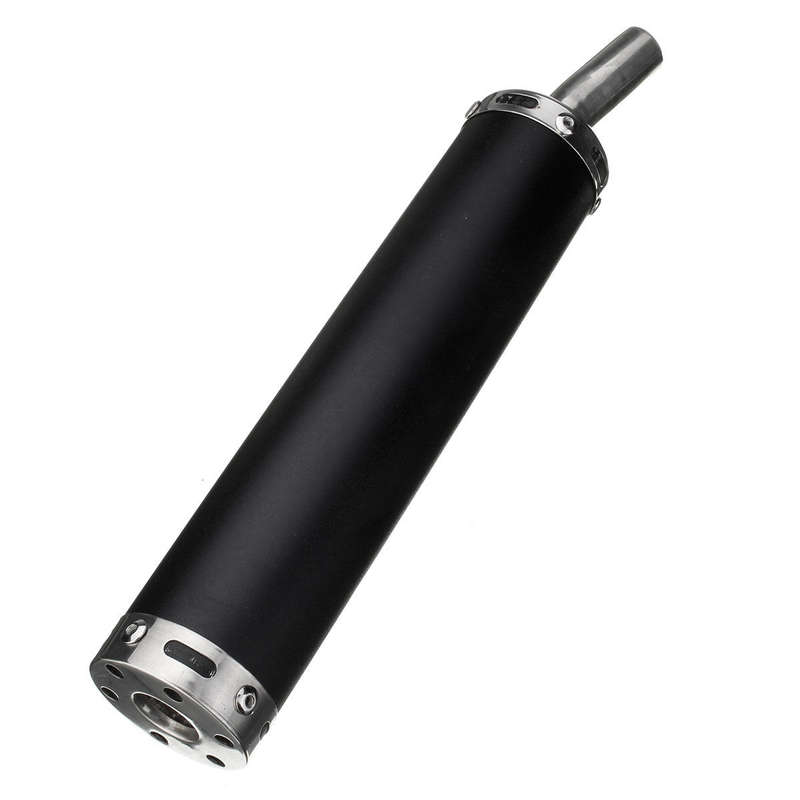 Exhaust Muffler Silencer Pipe Motorcycle Racing 6x28cm Universal For Street Scooter