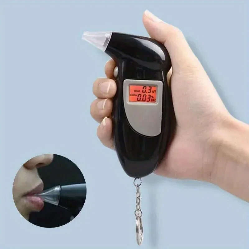 Portable LED Digital Display Alcohol Tester Accurately Test LCD Backlight Display Sound Alert 0.1 Ac