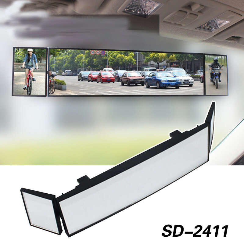 Car Clip On Rear View Mirror Convex Mirror Driving Safety Universal Wide Angle Rear View Mirror Auto