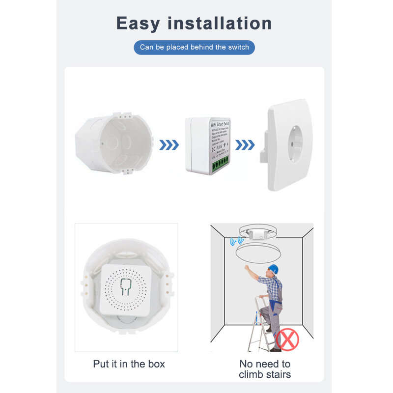 EWELINK 16A WiFi Switch eWeLink APP Smart Home Automation BreakerRelay Module Bi-directional Control