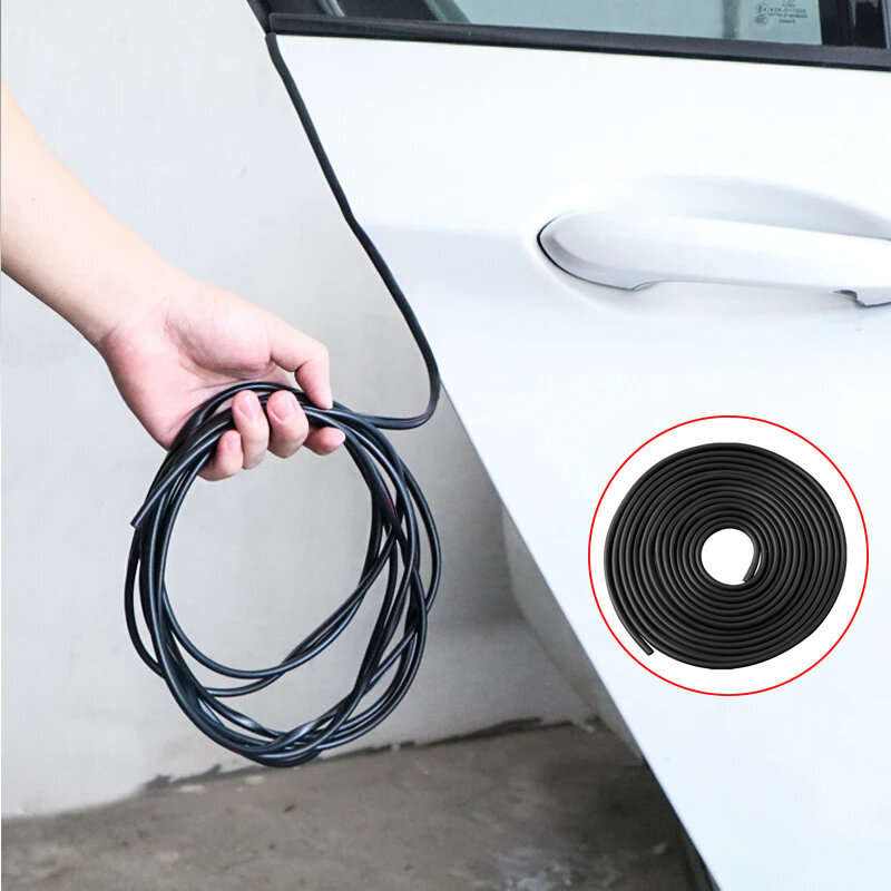 Car Door Edge Guard Strip Car Door Edge Protector 5m Black Universal Anti-Scratch Protective Trim An