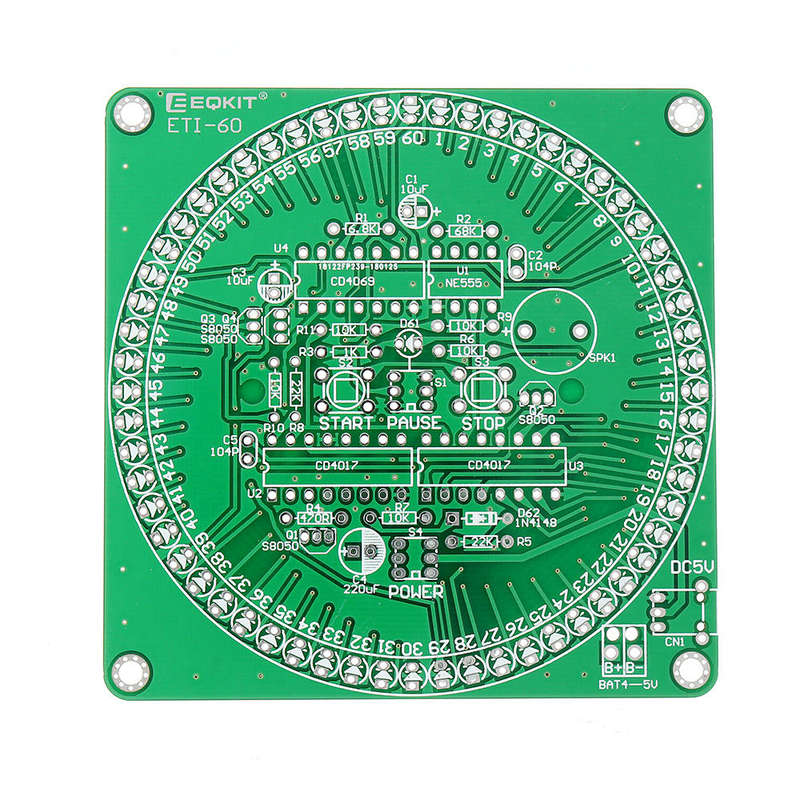 5pcs EQKIT 60 Seconds Electronic Timer Kit DIY Parts Soldering Practice Board