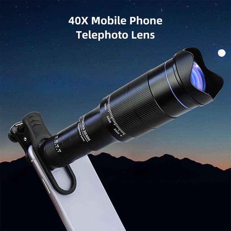 Zoom Phone Camera HD Lens 40X Long Focus Telephoto Monocular Telescope Optical Glass ED FMC BAK4 wit