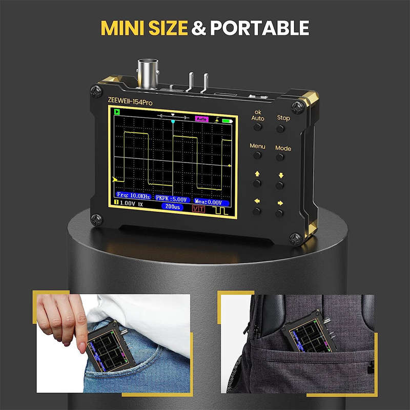 ZEEWEII DSO154Pro Mini Handheld Digital Oscilloscope 154pro 40MSa/s Sampling Rate 18MHz Bandwidth PW