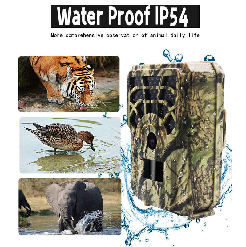 PR300A 720P Wildlife Trail Camera 46Pcs Infrared Beam 0.8s Hunting Camera Night Vision 12Degrees Pho