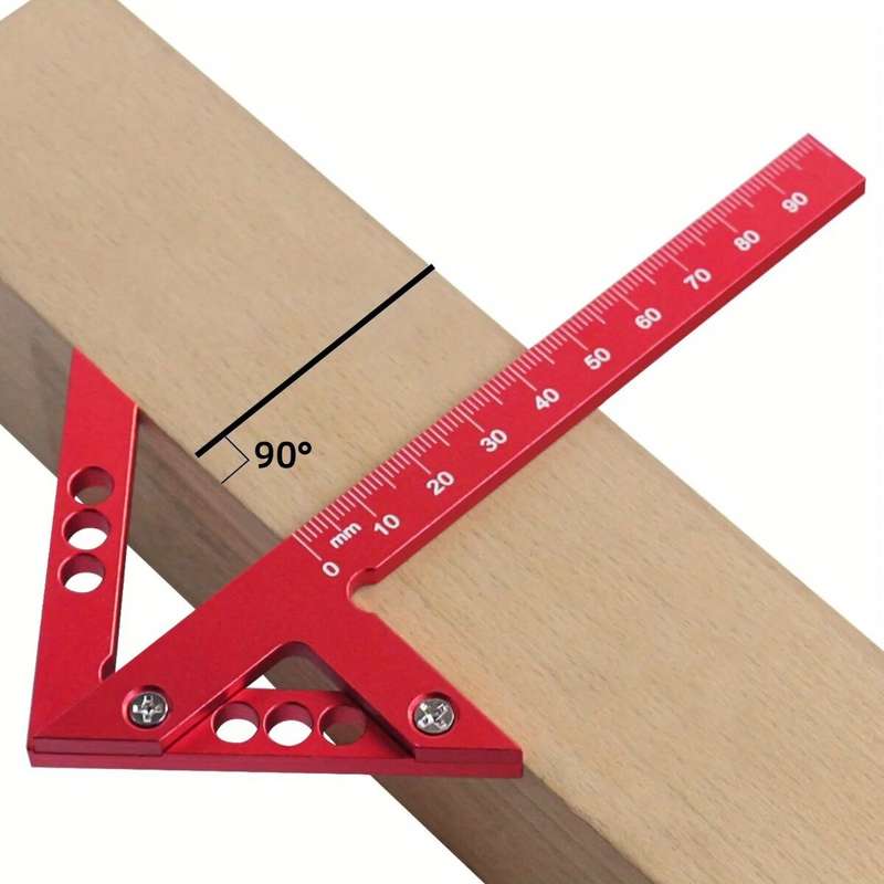 Aluminum Model Center Finder Woodworking Square 45/90 Degree Metric Right Angle Line Gauge Enduring