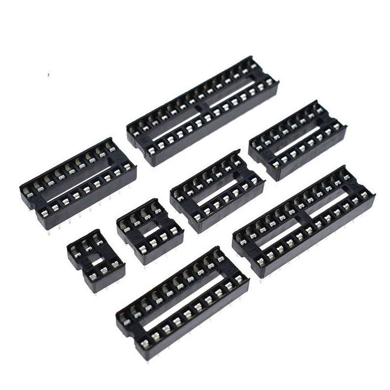 66PCS 8 Values DIP IC Socket IC Chip Seat Adaptor 6P-28P Solder Type Socket Kit