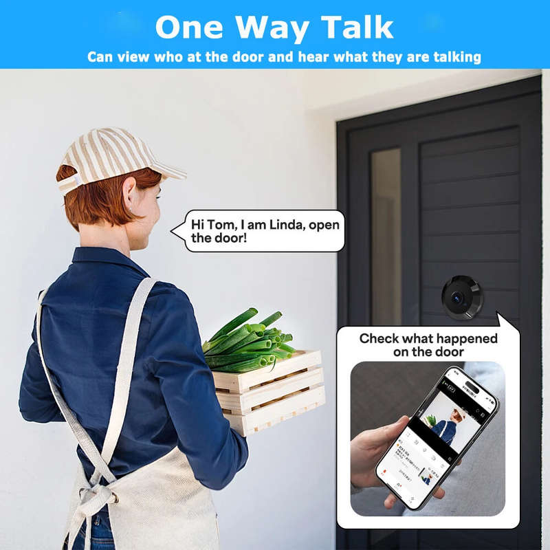 S50S Tuya Smart 1080P 2.4G WiFi Door Camera Microwave Radar Human Detection Video Doorbell Viewer Di