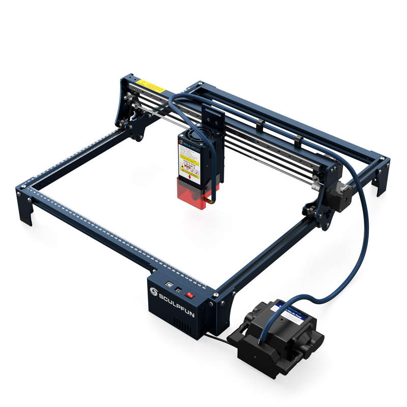 SCULPFUN S30 Pro Max 20W Laser Engraver Cutter, Automatic Air-assist, 0.08x0.1mm Laser Focus, 32-bit