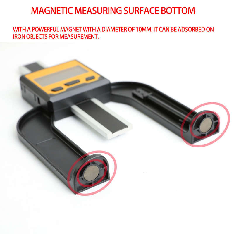 ETOPOO Digital Depth Gauge Aluminum Alloy 0-80MM Range Multifunction Tool with High Precision 0.01MM