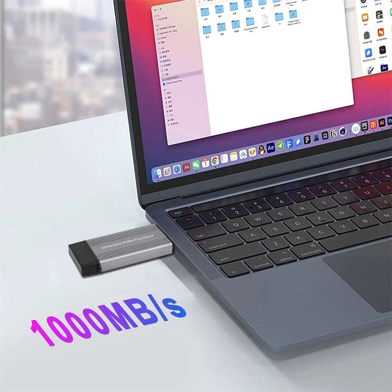 Dual Protocol 10Gbps M.2 MVMe & NGFF SSD Case USB3.1 Gen2 Aluminum Case External Solid State Drive E