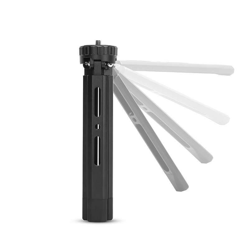 Mini Metal Tripod Four-height Adjustable Stand Portable Mount Bracket for Phone Camera Vlog Broadcas