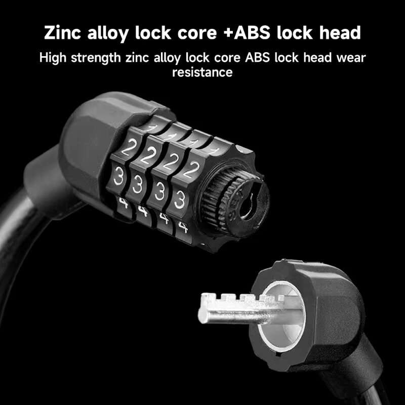 BENGGUO Bike Cable Lock 4-Digit Combination Password High Security Waterproof Bicycle Chain Lock for