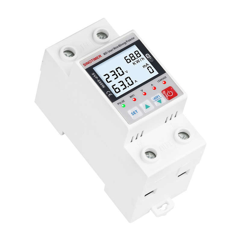 SINOTIMER SVP688 WiFi Energy Meter Remote Control Voltage/Current/Leakage Protection Real-Time Monit