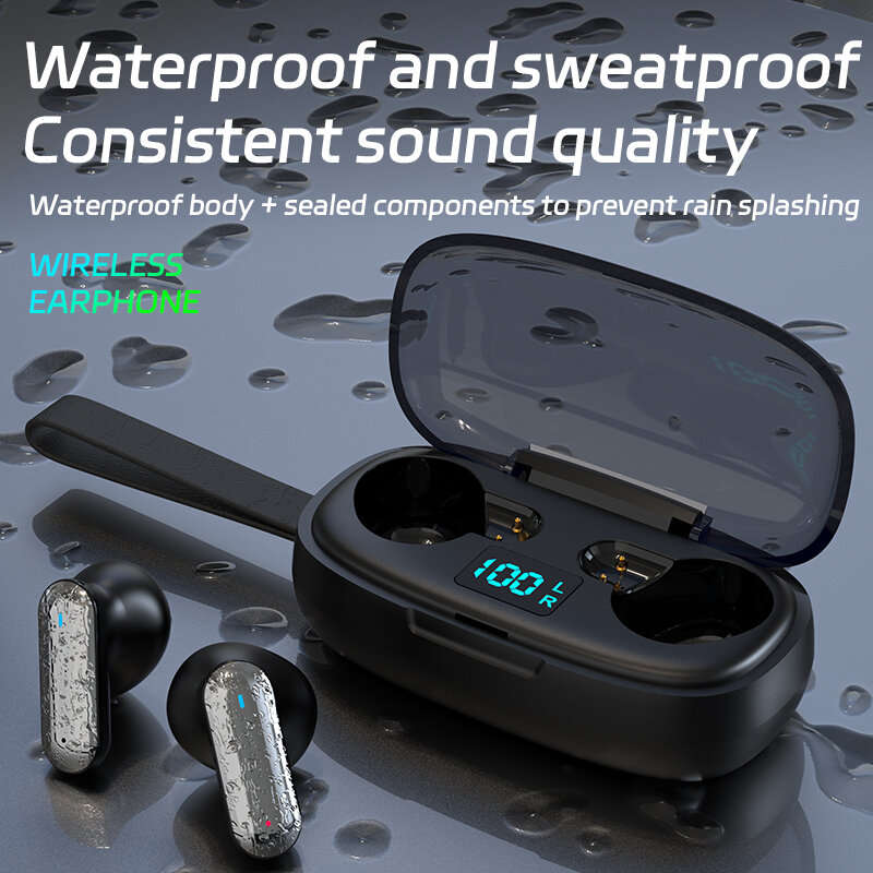 S10 TWS bluetooth 5.3 Earphone Low Gaming Latency IPX6 Waterproof Touch Control Half-in-ear Earphone