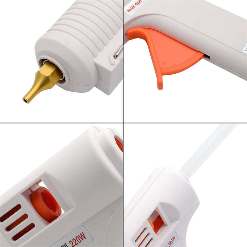 120W EU Plug Hot Glue Gun Hot Melt Glue Gun Kit Adjustable Temperature Professional Heavy Duty Hot G