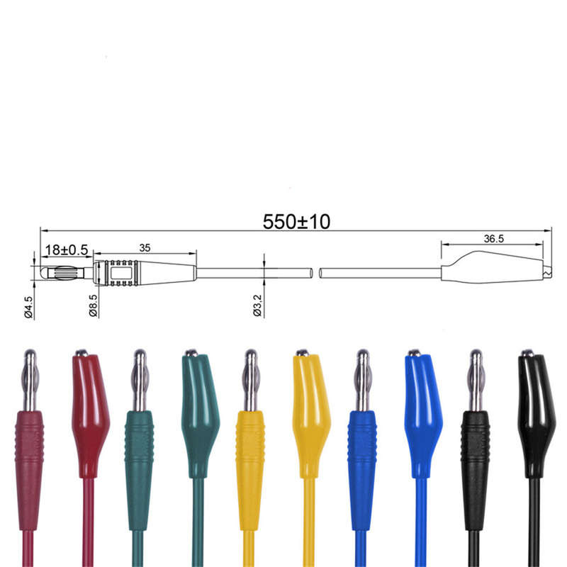 25PCS Universal Multimeter Probe with Steel Needle and 4mm Banana Plug Piercing Needle Connection Al
