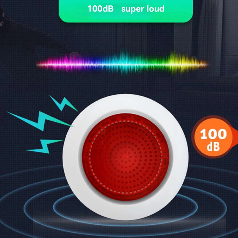 Meian Tuya 100dB Siren Alarm Wireless Siren Alarm Linkage Security Protection Control Via Smart Life